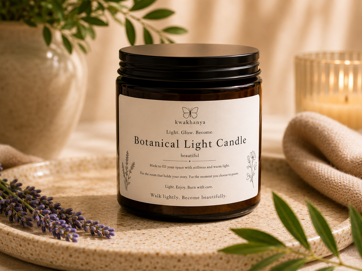 Botanical Light Candle